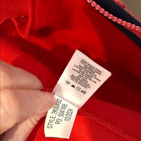 Vineyard Vines Red and Navy Fleece Jacket - Picture 7 of 7